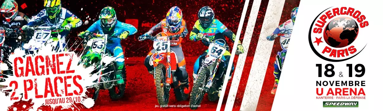 Jeu concours speedway du 9 au 29 Octobre ! 2 places pour le supercross 2017 de Paris à gagner 