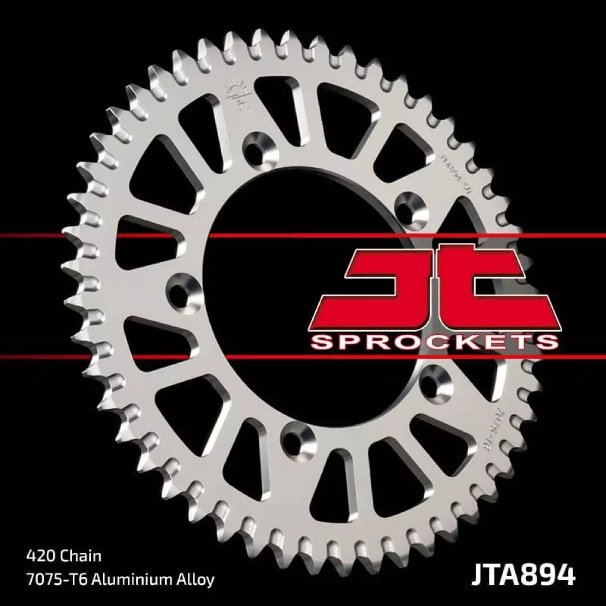 Couronne JT Sprockets 48 Dents Alu Ultralight Antiboue Pas 420 Type 894 KTM SX65 Couronne
