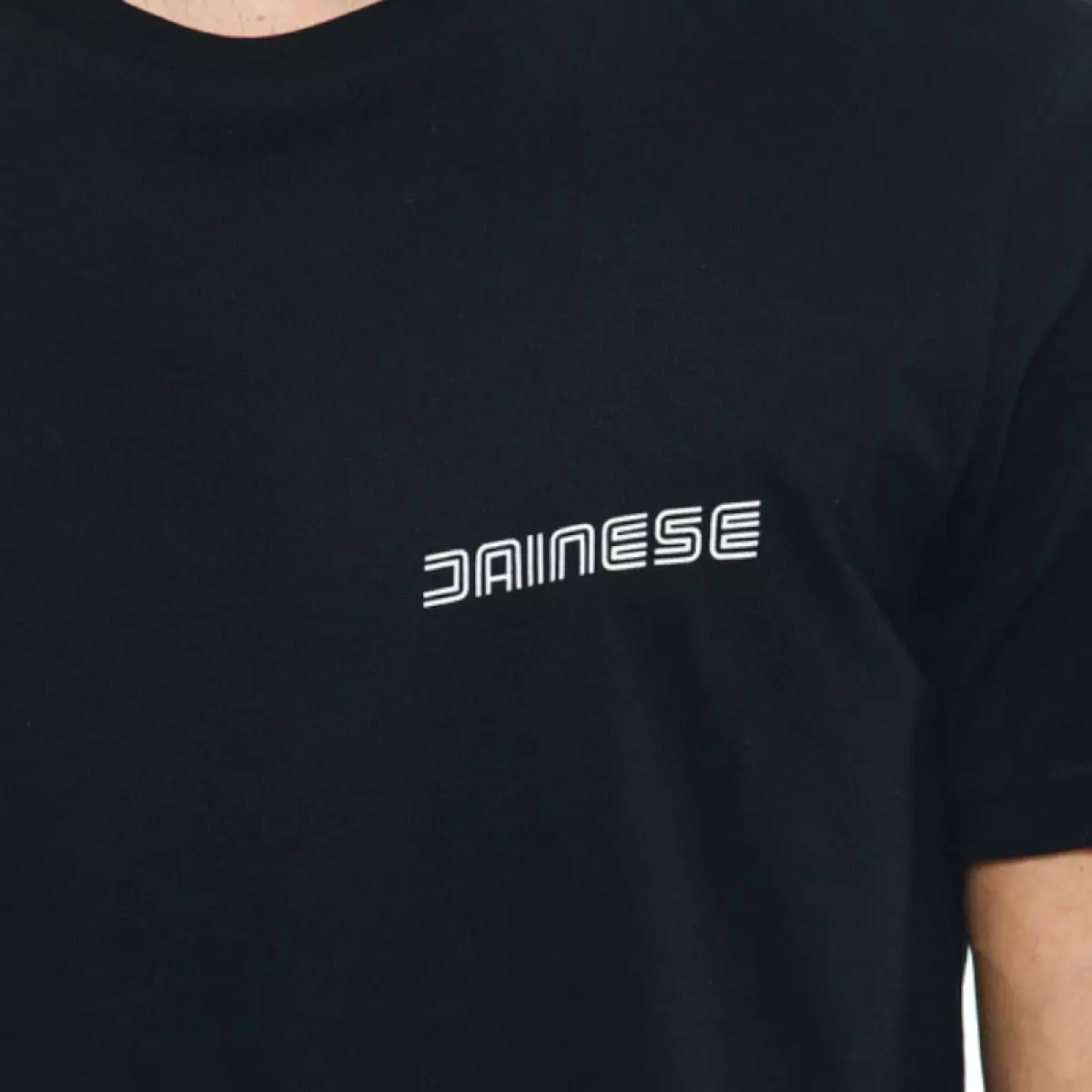 Dainese Dainese Hatch T-shirt en coton noir blanc 