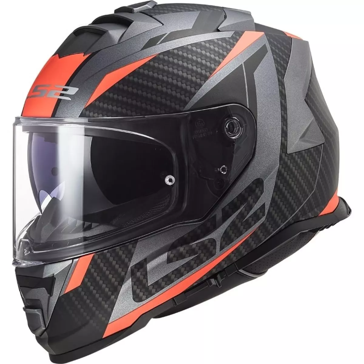 LS2 Casque Helmet Intégrale FF353 Rapid Circle Titane Mat Orange Fluo LS2 TAILLE XS 