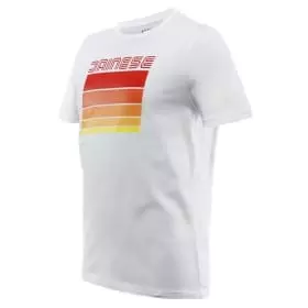 Tee-Shirt Dainese Stripes Blanc Rouge