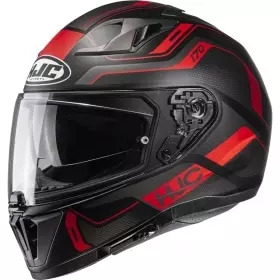 HJC Casque de Moto HJC C70 Koro Mc1 Noir Blanc Rouge Helmet Casque Integral Helm 
