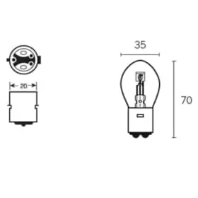 Ampoule Bihr V Parts B35 6V-35/35W