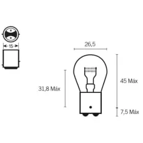 Ampoule Bihr V Parts S25 12V-21/5W
