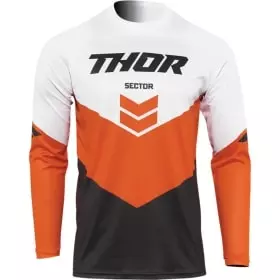 Maillot Thor Sector Chev Charbon Orange