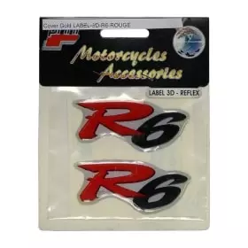 Stickers DG Label 3D R6 Rouge