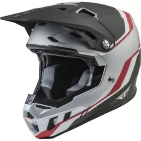 Casque Fly Racing Formula CC Driver Silver Rouge Blanc