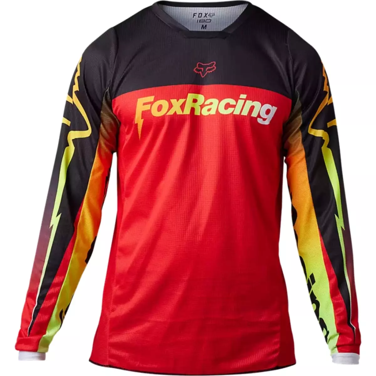 Maillot Cycliste Vintage Fox Racing Pour Homme - Rouge Et Noir, Taille XXL, Zip 3/4, Manches Courtes - Parfait Pour Le Vélo