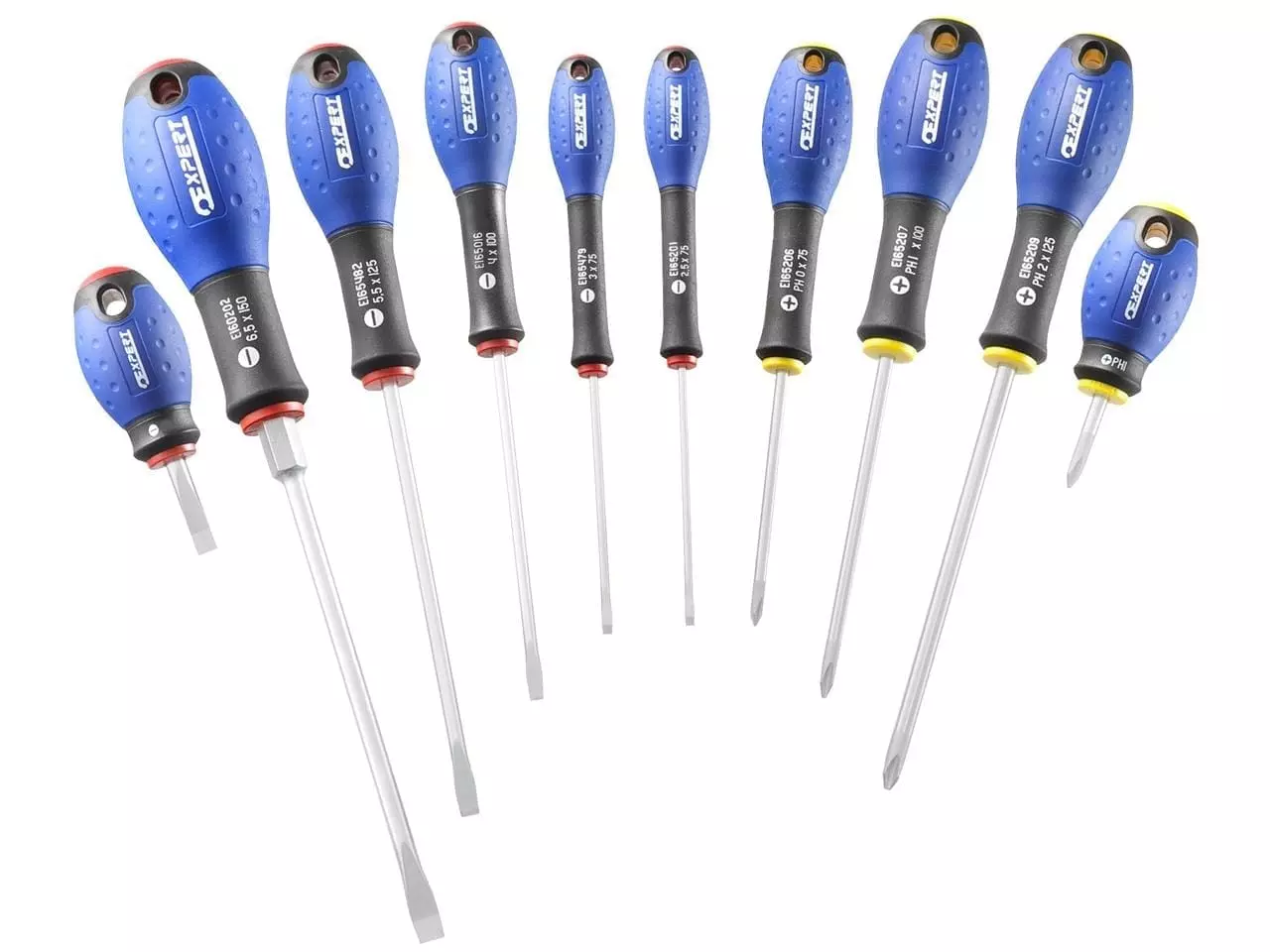 Jeu De 10 Tournevis Longs – Embouts Fendus Et Cruciformes (Phillips), Acier Au Chrome-molybdène-vanadium